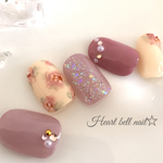 【再販♪】ロマンティックフラワーネイル（ケース&ヤスリ&両面テープ付き）