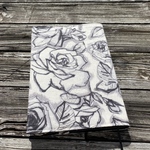 A5ソフトカバー用21.5㎝ブックカバー★Art Rose★薔薇★モノトーン