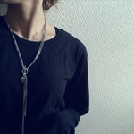 ーAvalonshell×fringeー　サージカルステンレス　チェーンネックレス　レイヤードネックレス　秋冬ネックレス　アクセサリー　ネックレス　チェーン　チェーンブレスレット　