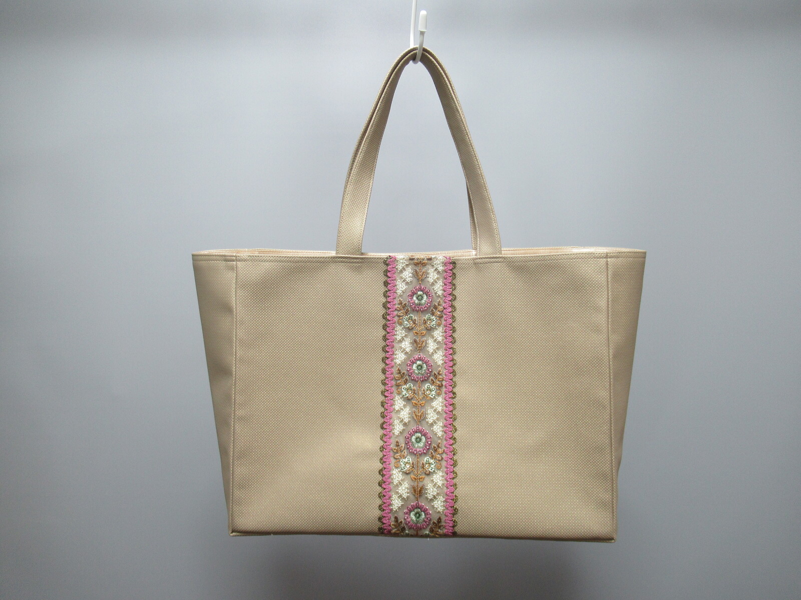インド刺繡リボン　トートバッグ