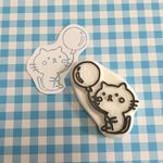 消しゴムはんこ☆ネコちゃん風船☆