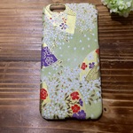  和風 京都 友禅柄 iphone6　6S　和紙 携帯カバー