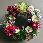 クリスマス　寄せ植えリース　お好みでお作りします