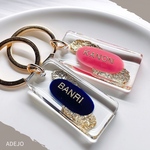 【名入れ・言葉入れ】ウルツヤ♡デザインチャーム♡キーホルダー♡キーリング⚫︎ワイド⚫︎