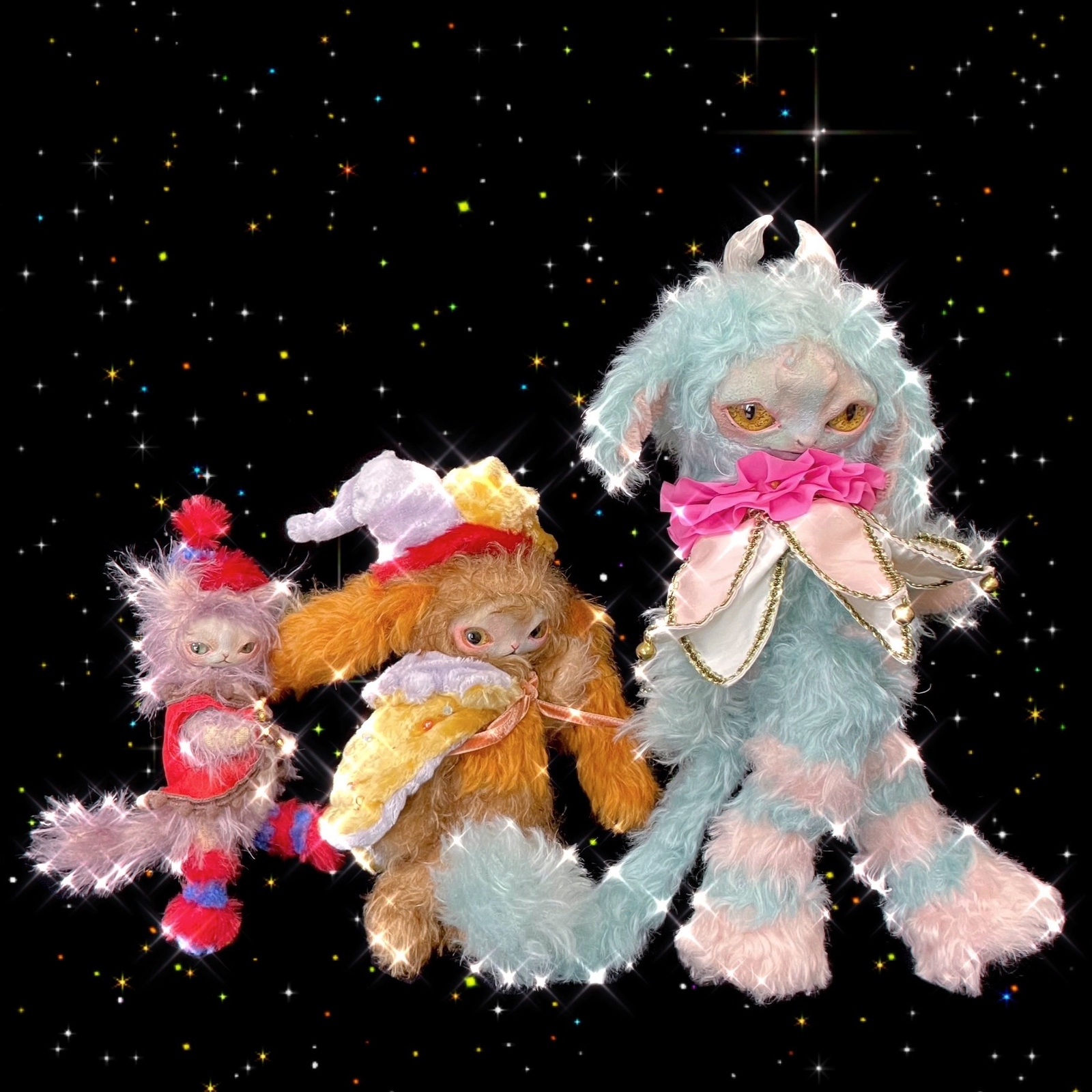 フェイスタイプドール＊猫(アイスブルーアイ)アートドール 創作