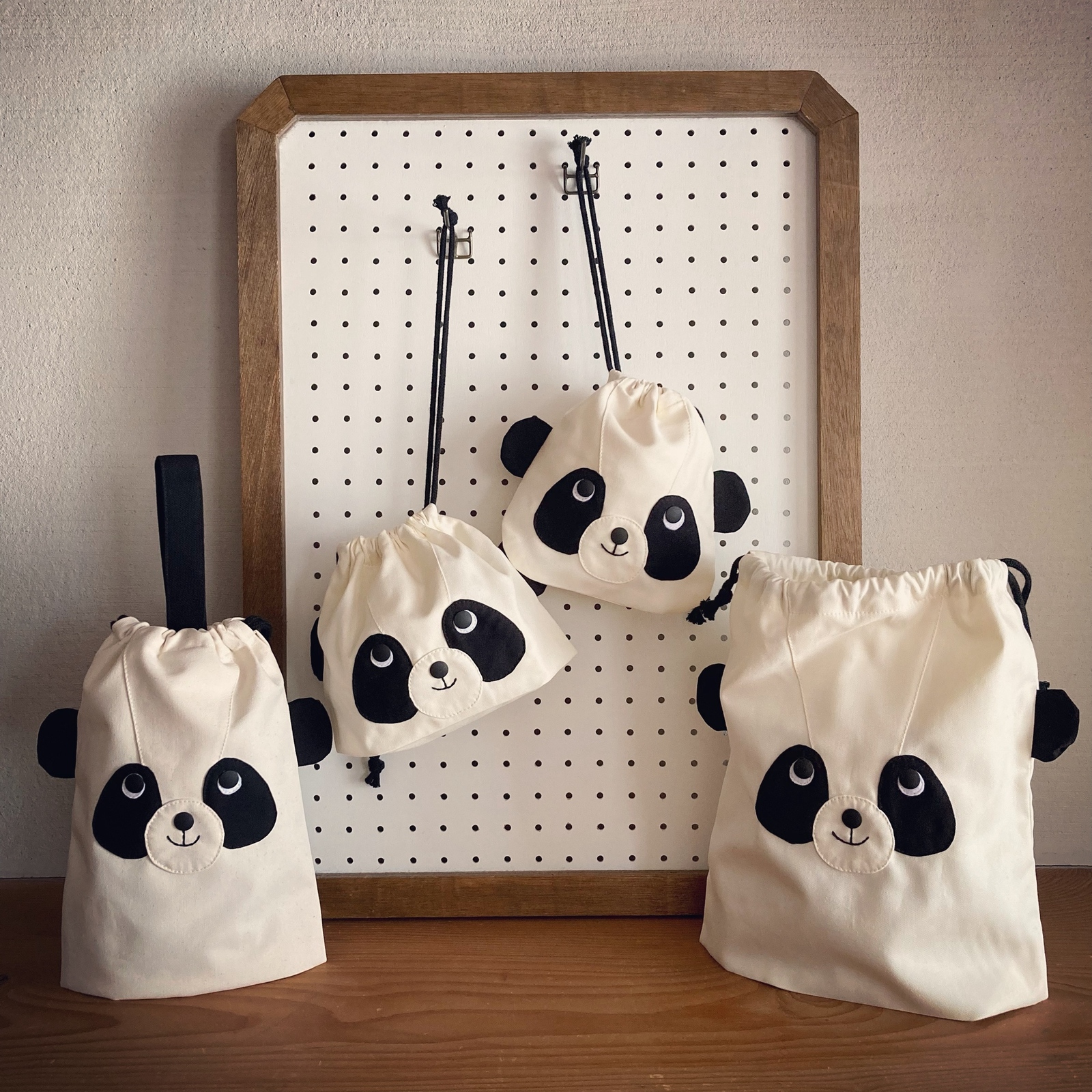 パンダの親子☆パンダ ランチョンマット お弁当袋 コップ袋