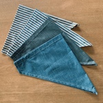 ノーアイロン ヴィンテージ キッズエプロンとお揃い 三角巾【受注制作】korima.