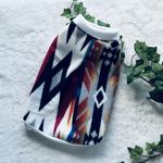 犬服　DSタンク前丈短　タック入り　フリースネイティブ柄