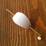 山羊革のかんざしバレッタ(マジェステ)　white