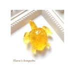 ホヌシリーズNo.1❣️金運！仕事運！運気上昇！！/シトリンと琉球ガラス・ルチルのホヌ オルゴナイト(16)