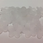 149.フラワービーズ 20個☆すりガラスみたいなお花のアクリルビーズ♪