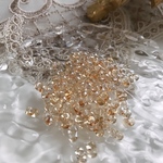 NEW!チェコガラスビーズ　ファルファーレ　クリアシトリン20個♡