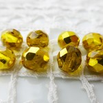 チェコビーズ　ゴールド！8個