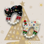［Brooch.5］黒猫と白猫のクリスマス