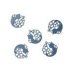 C様追加オーダー送料無料２セット【送料84円／１枚65円／５枚セット】猫と桜の透かしチャーム（紺色　他に金色、銀色、桃色あり　レジンもおすすめ）