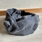 ＊　タンポポ綿毛刺繍　ふんわり起毛ヘアバンド　＊