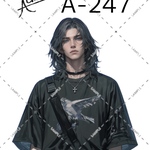 A-247 男の子 ステッカー 素材 コラージュ シール achashop