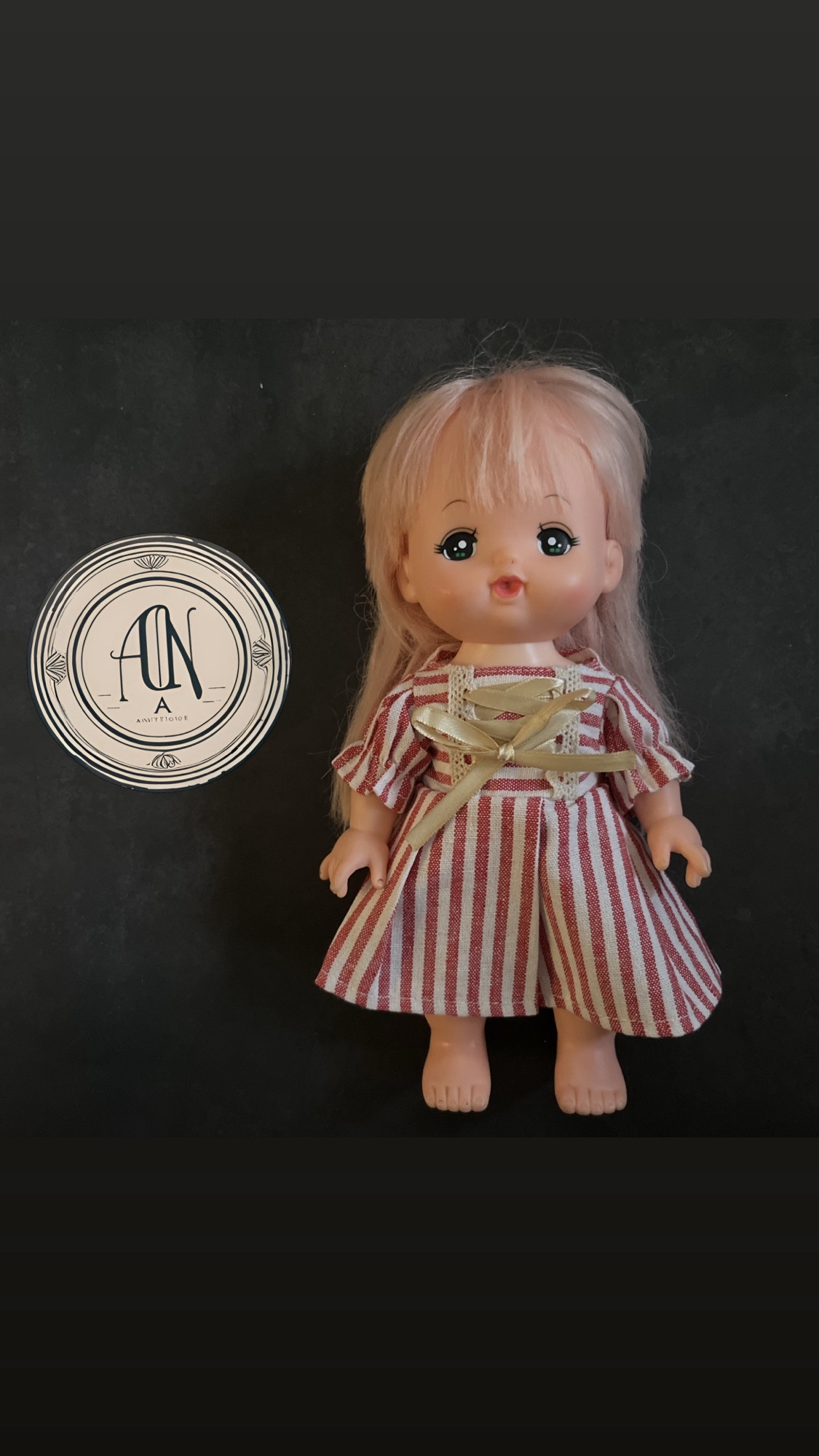 しっぽ穴あり❤️20cmドール用 ぬい服❤️ぬいぐるみ服 ダメージデニム