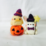 羊毛フェルト☆ハロウィン☆うさぎさんとひよこさん