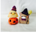 羊毛フェルト☆ハロウィン☆くまさんとひよこさん