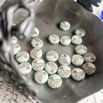 光る【6コセット】JIRI＊IVANA#czech beads#チェコビーズ　duck12㍉ absinthe green mint gray/copper