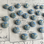 【6コセット】JIRI＊IVANA#czech beads#チェコビーズ　duck12㍉ blue gray/bronze