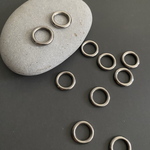 [ 4pcs ] S 12mm サークル リング [ シルバー ] シームレス ステンレス コネクター トップ チャーム ネックレス メタル リングパーツ p-2119256s