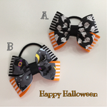 ハロウィンリボンのヘアゴム☆ボーダーストライプ