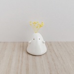 陶器のおばけ（小）〔31b〕｜置物　陶芸　陶器　一輪挿し　造花