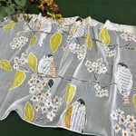 カフェカーテン🕊️ 横長タイプ　鳥モチーフプリント