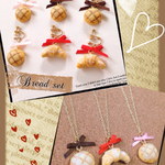 メロンパン＆クロワッサンのイヤリング/ピアス&ネックレスセット✧*