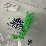 materials_by JABLONEX チェコリサイクルビーズ 蛍光グリーン 3mm