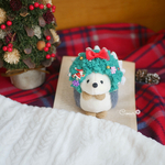 【ハリネズミ用顔はめ】クリスマスリース帽子❤️💚