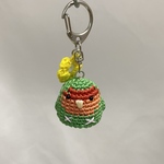 インコの水琴鈴キーホルダー（コザクラインコ)