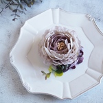 ラナンキュラスのコサージュ*purple gray*