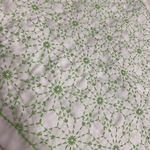刺し子のふきん(変わり麻の葉2、黄緑)