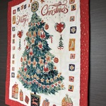 クリスマスツリーの大きなタペストリー