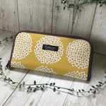 紫陽花　ラウンド 長財布 レディース ☆カード２４枚☆ 収納力抜群 布財布  ラウンド サイフ 小銭入れ 大容量 