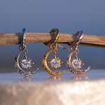 sun and moon hoop pierce 【ハワイアンジュエリー】【金属アレルギー対応】つけっぱなしOK