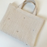 レッスンバッグ30×40（ブラウンベージュくま刺繍）ヌビバッグ