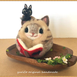 幸せのお守り　癒しの妖精✿momoちゃん　まん丸虎にゃんこ&小さい黒猫バージョン