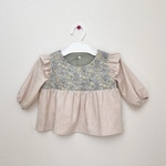 リバティ生地で作ったベビーワンピース　ベビー服　No.11B