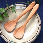 ★再販-山桜のデザートスプーン2本セット（ヤマザクラ）長さ14.2cm