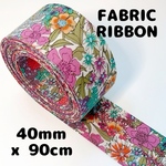 【ポリ】【FABRIC】【40mm】【WH】ポリリボン 【A1042】