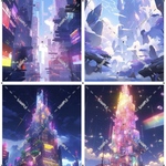B-23 近未来 工場地帯 背景紙 コラージュ collage シート sheet achashop
