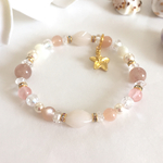 ❤️新作『 Love & Pink +h 』天然石ハワイアンパワーストーンブレスレット