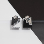 【再販】【ステンレスピアス】ミラー×ブラック　バイカラーツギハギピアス　sk13