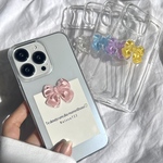 R157 パステルリボン　　　　　                  iPhoneケース　スマホケース　　クリアケース