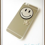 送料無料！再販★Smile iPhoneケース✴︎スマイルiPhone6S/6G シルバーフラワー