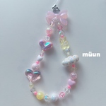 🌸💛イエローベアストラップ　ビーズ　アクセサリー　ストラップ　iPhoneケース iPhoneストラップ プラパーツ　レジンアクセサリー　ビーズアクセサリー